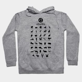 ubuntu releases pets 2023 black edition Hoodie